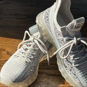 Steve Madden Glittery Silver Sneakers